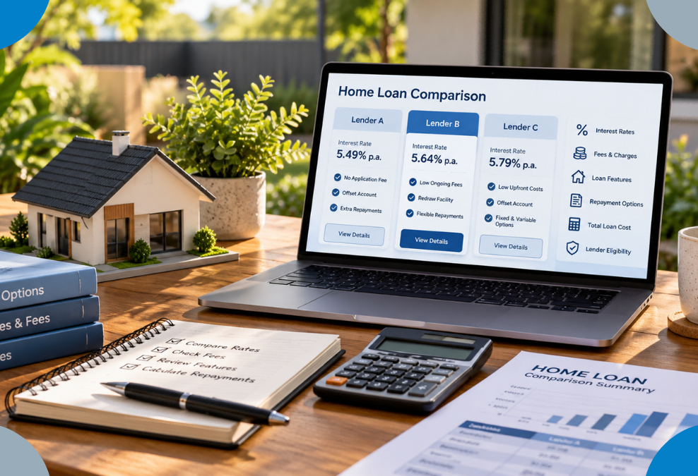 Mortgage broker comparing home loan options from different lenders